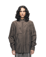 Deformed Hand Tuck Embroidered Shirt