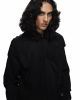 Deformed Black Hand Tuck Shirt