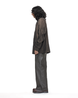 Deformed Hand Tuck Embroidered Shirt