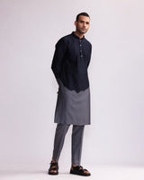HALF AND HALF KURTA WITH MATCHING PANTS