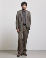 STONE BROWN SINGLE BREASTED BLAZER