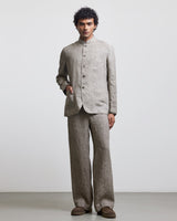 STONE GRAY BANDHGALA JACKET