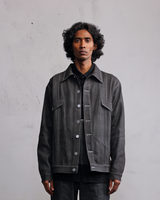Silver coated denim jacket