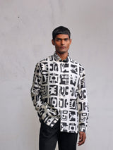 Fossil printed silk shirt
