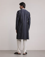 Frayed Stripes Kurta Set
