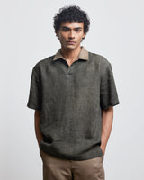 STONE GREEN CONTRAST POLO SHIRT