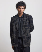 CAMOUFLAGE EMBROIDERED BLAZER