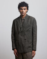 STONE OLIVE DOUBLE BREASTED BLAZER