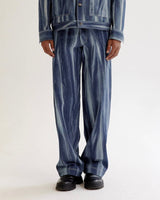 Creased Batik Denim Jeans