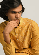 Hexa Dots hand Emb kurta Set