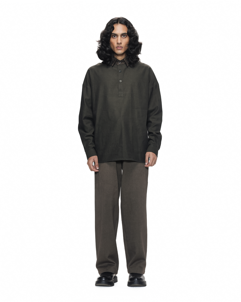 Half- Placket Work Shirt