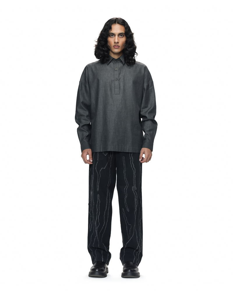 Half- Placket Work Shirt