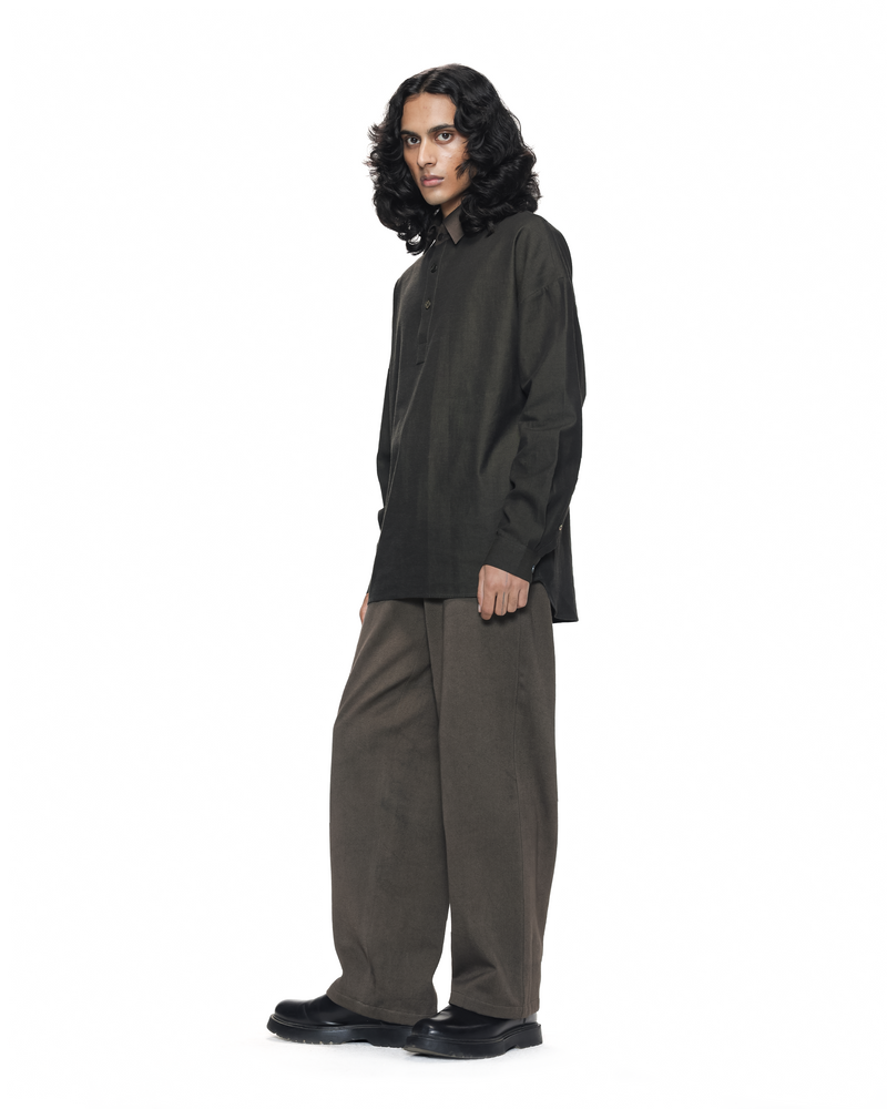 Half- Placket Work Shirt