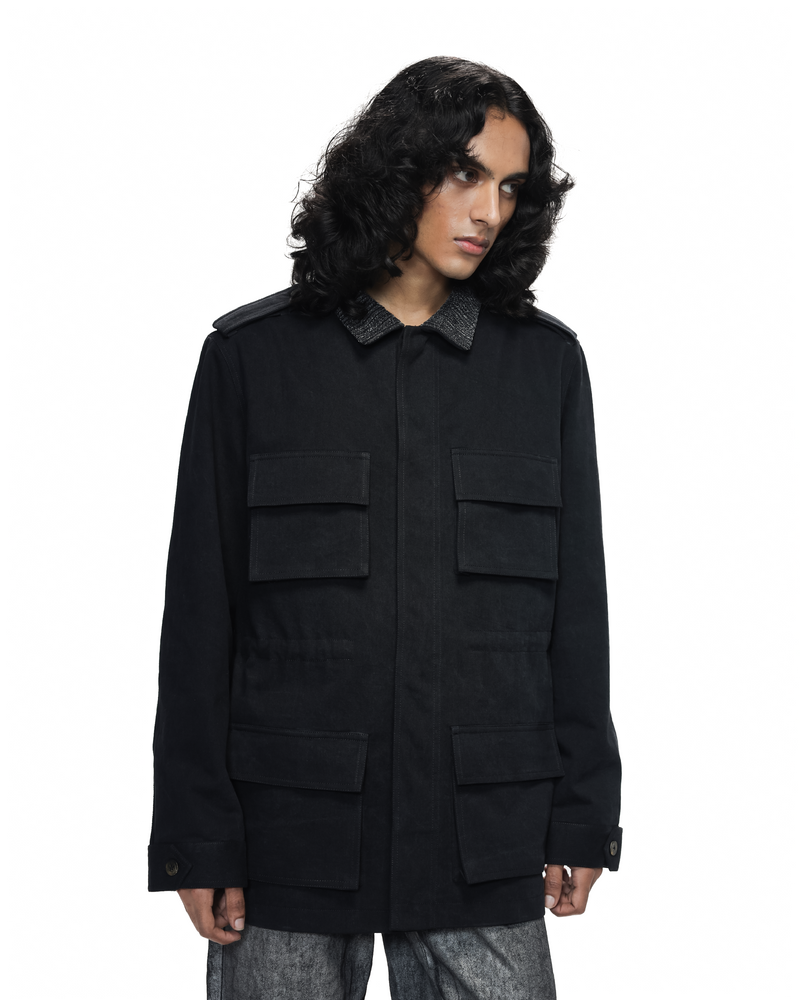 Shredded Collar Field Jacket