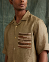 Hand Knit Pocket Half Shirt