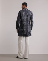 Dust Print Silk Kurta