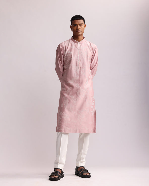 SHADOW CAMO HAND EMBROIDERED KURTA SET