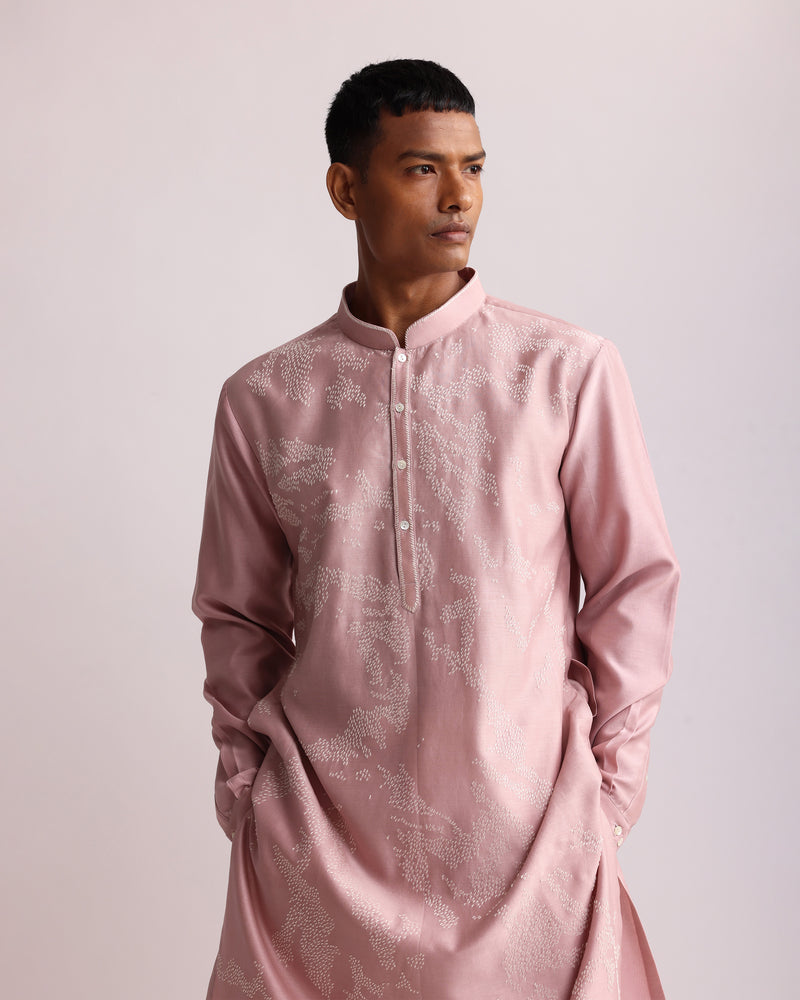 SHADOW CAMO HAND EMBROIDERED KURTA SET