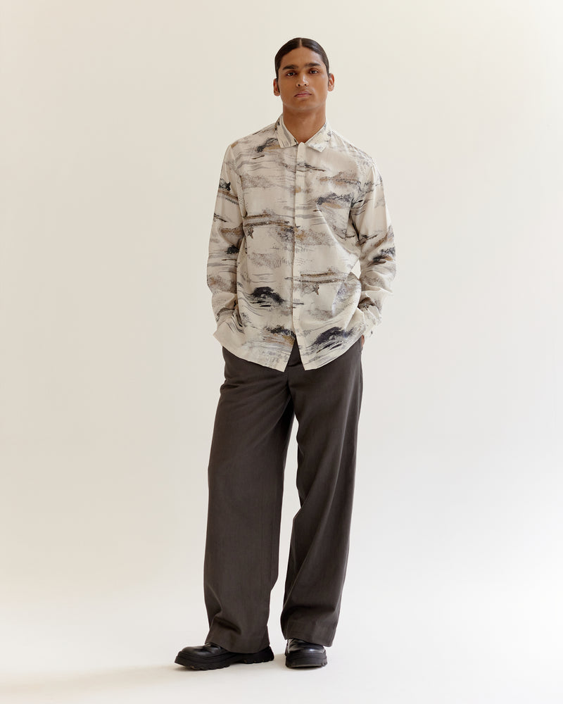 Arid Brushstroke Silk Shirt