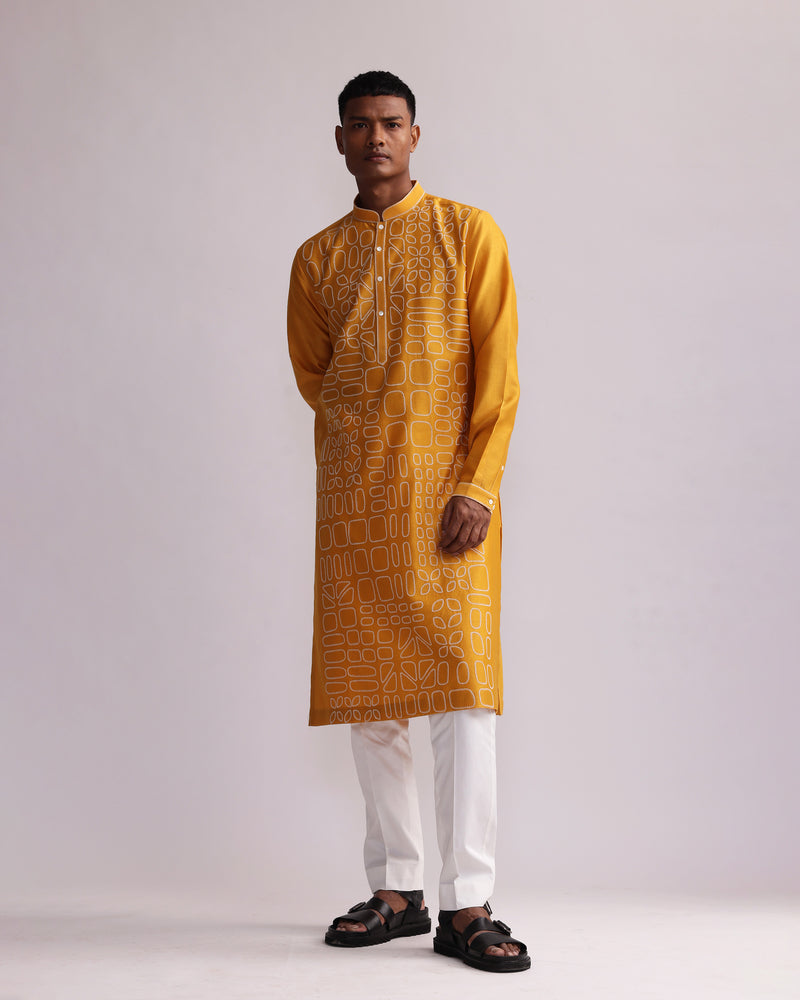 SHADOW BLOCK KURTA SET