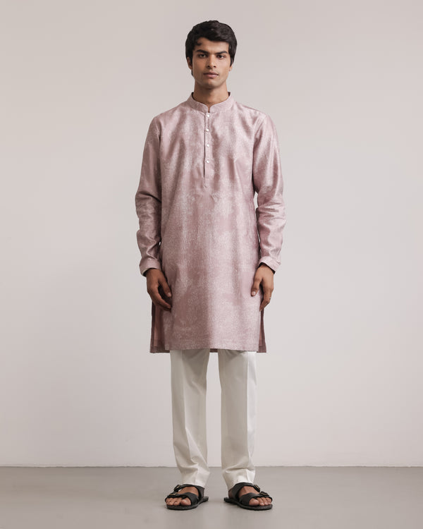 Dust Print Silk Kurta
