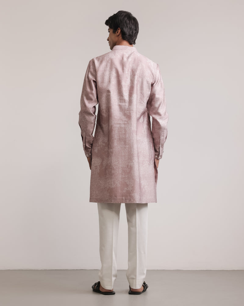 Dust Print Silk Kurta