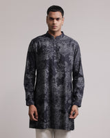 Dust Print Silk Kurta