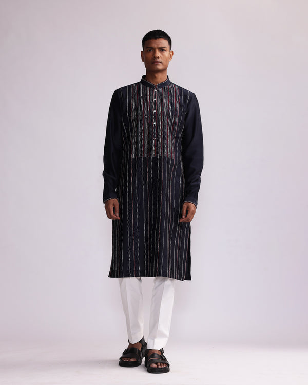 TERRA TRIBE HAND EMBROIDERED KURTA SET