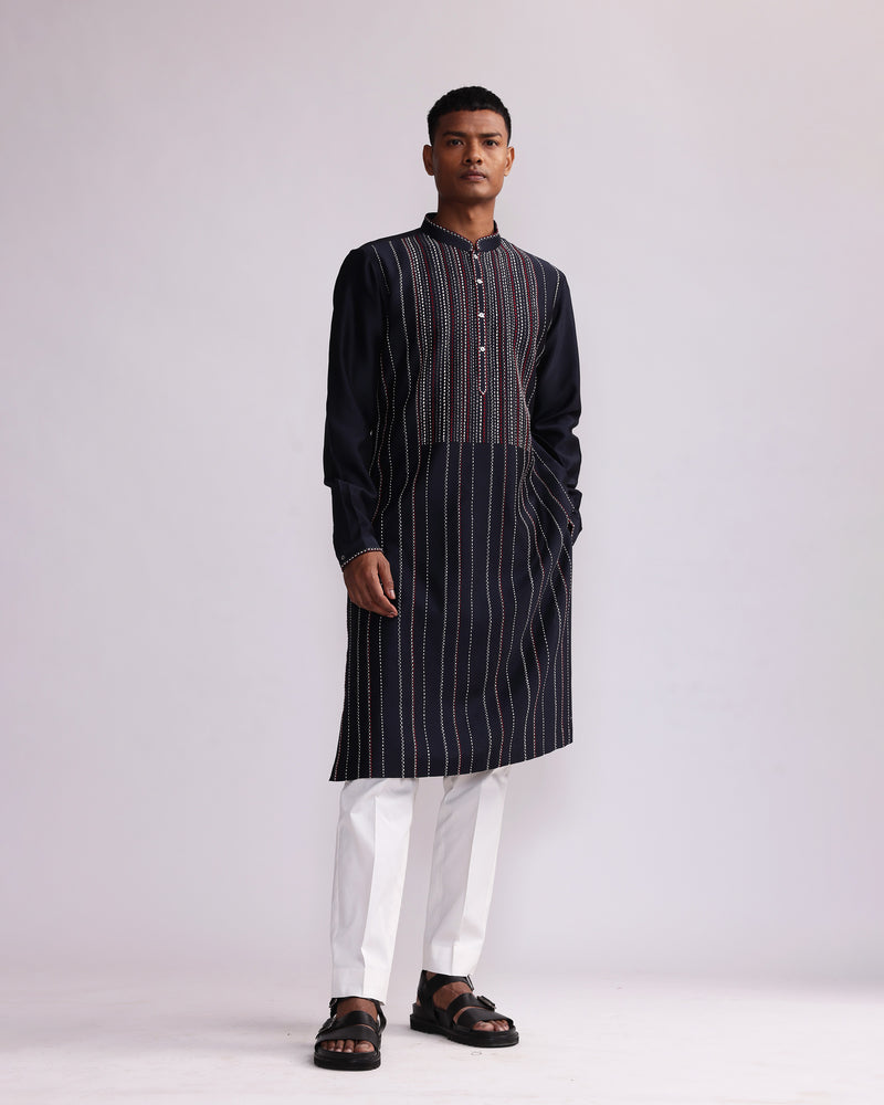 TERRA TRIBE HAND EMBROIDERED KURTA SET