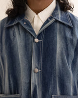 Creased Batik Denim Jacket