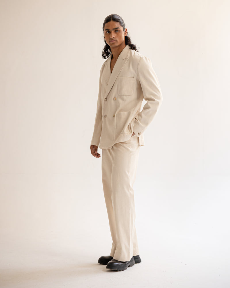 Artisan denim Double breasted Blazer