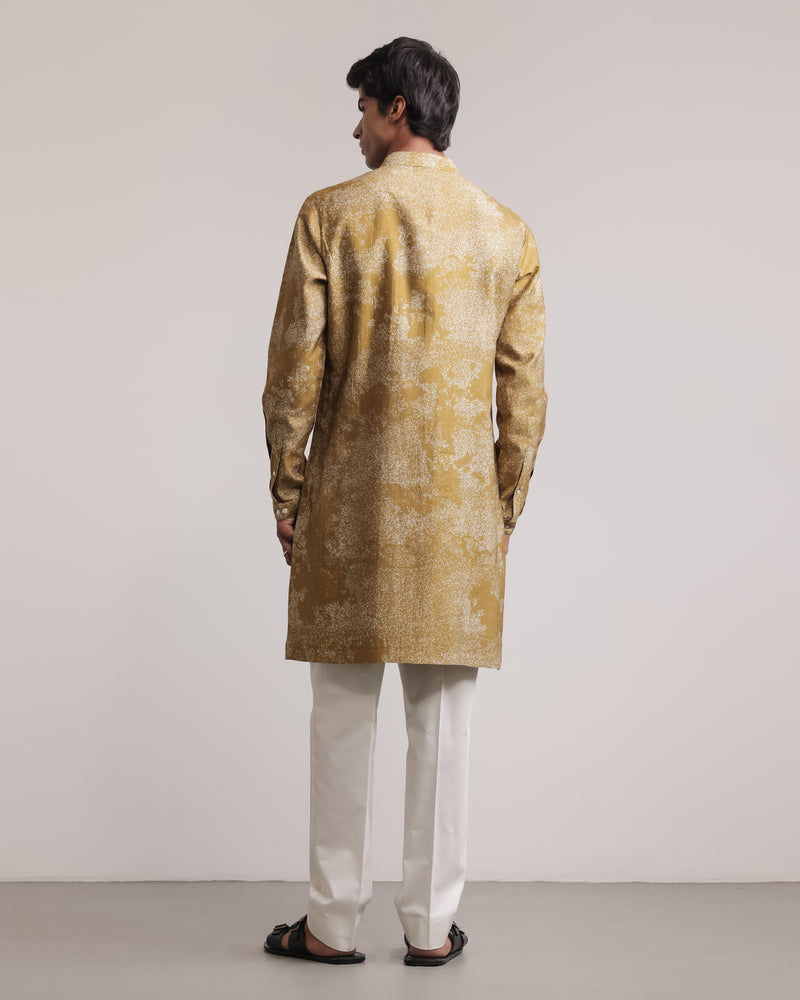 Dust Print Silk Kurta