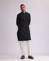 CONTOUR LINE PIN TUCKS EMBROIDERED KURTA SET