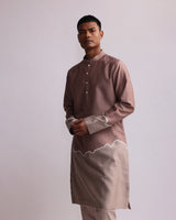 HALF AND HALF KURTA WITH MATCHING PANTS
