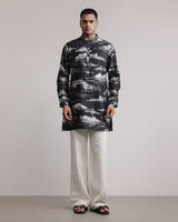 Dust Cloud Print Kurta