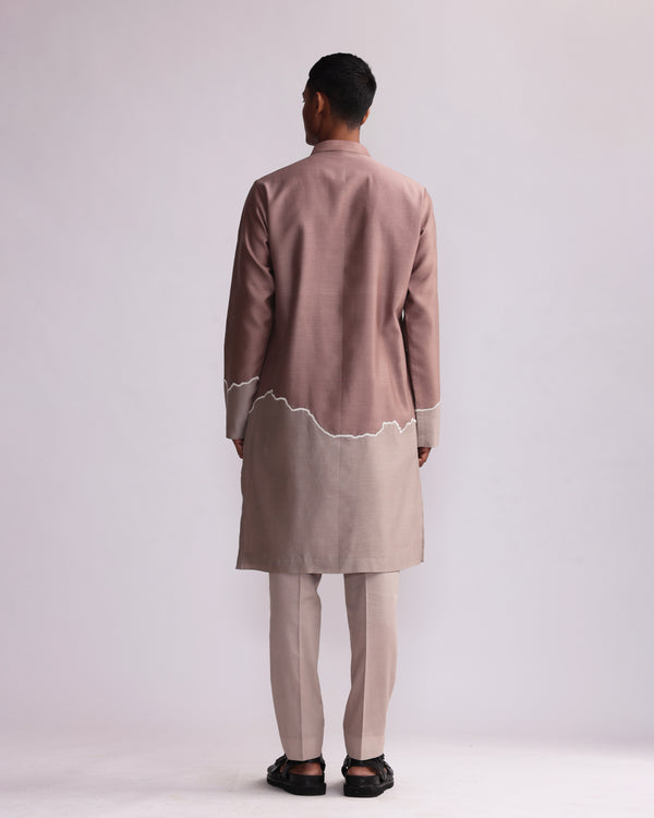 HALF AND HALF KURTA WITH MATCHING PANTS