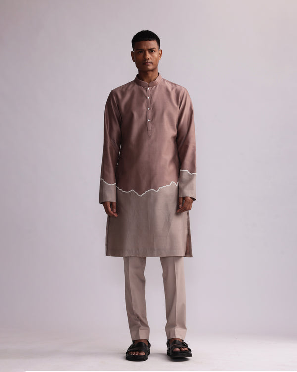 HALF AND HALF KURTA WITH MATCHING PANTS