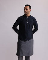 HALF AND HALF KURTA WITH MATCHING PANTS