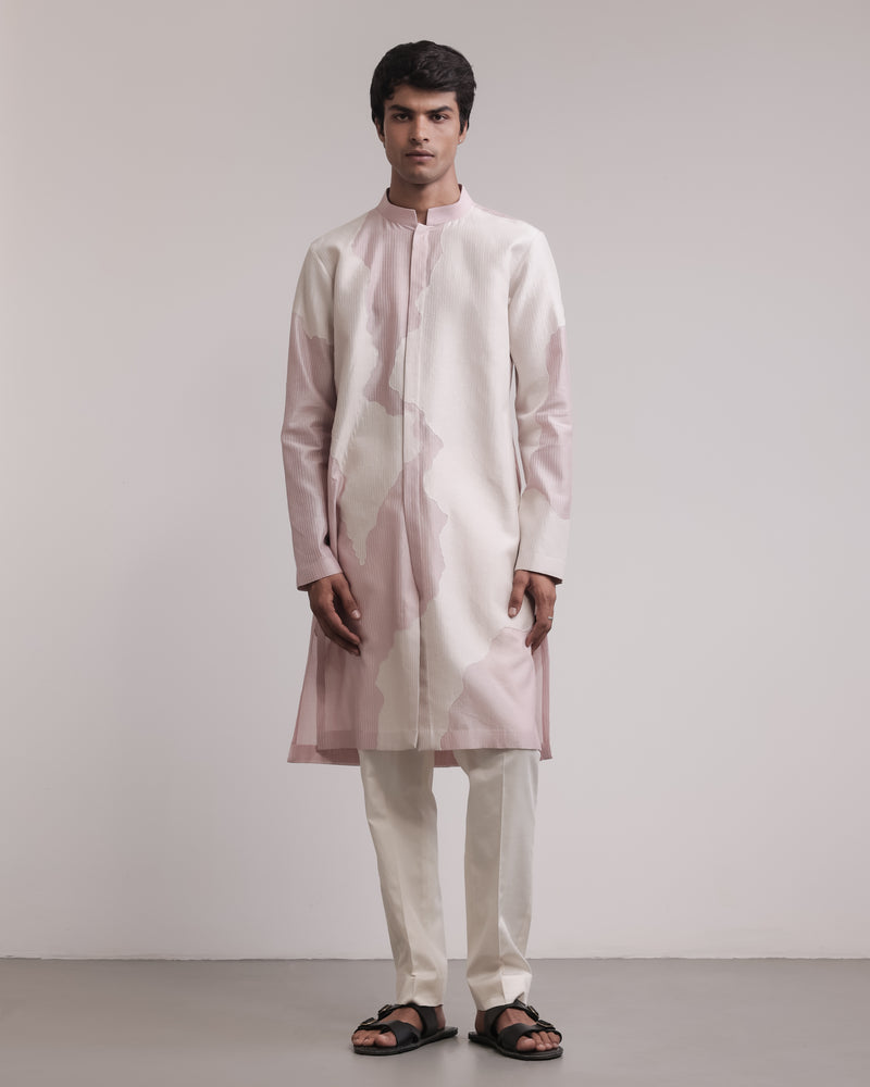 Torn Canvas Appliqué Kurta Set