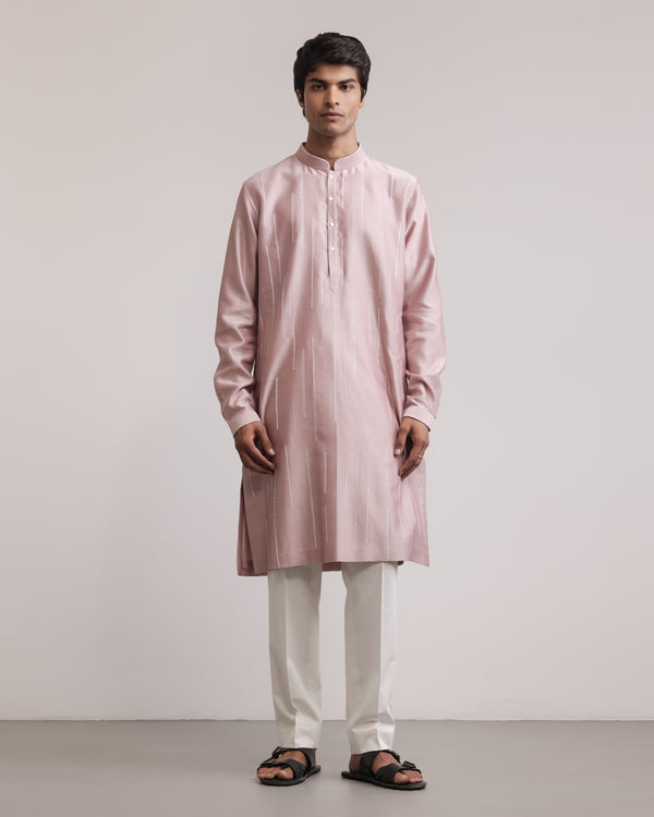 Residual Stitches Linear Kurta Set