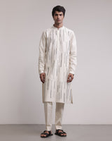 Residual Stitches Linear Kurta Set