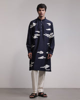 Residual Camouflage Applique Kurta Set