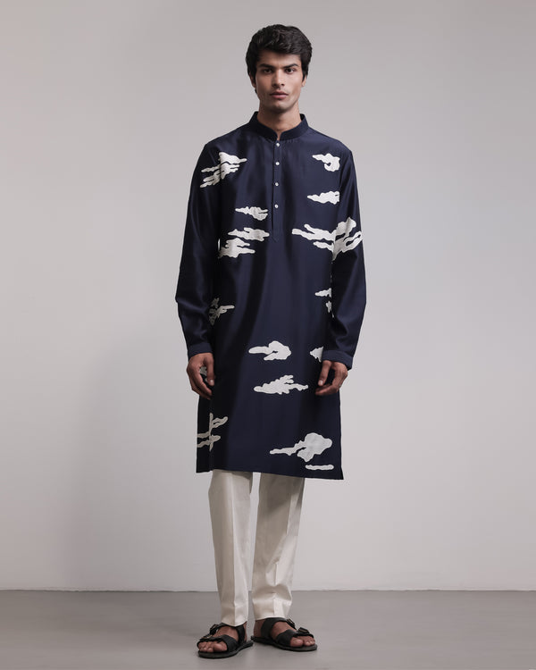 Residual Camouflage Applique Kurta Set