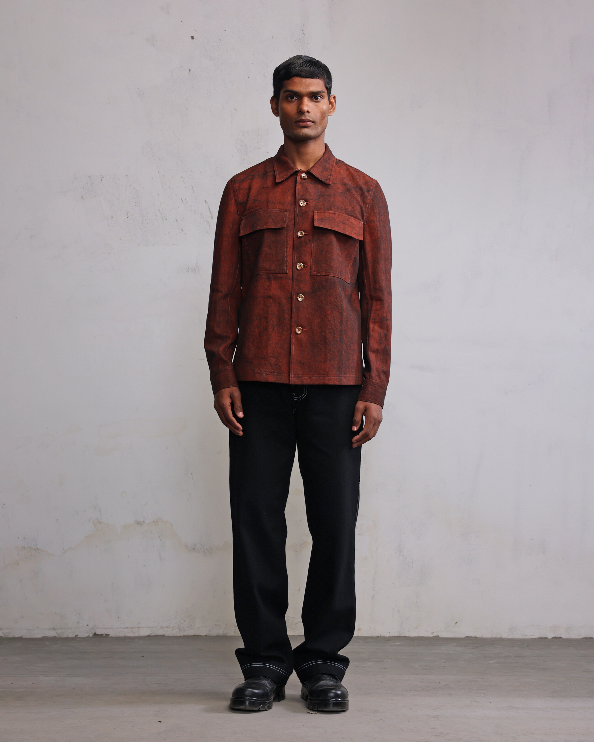 Rust coated denim jacket – countrymade.in