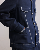 Fractured seam detail jacket