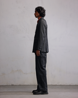 Metal coated double breasted blazer
