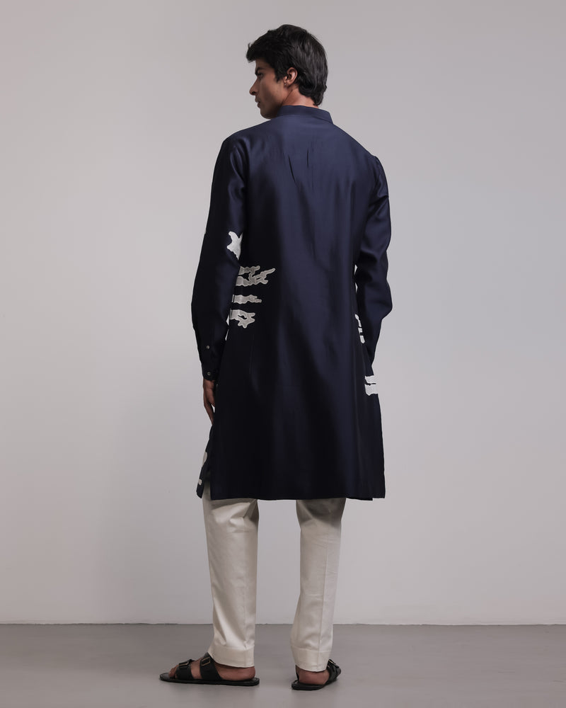 Residual Camouflage Applique Kurta Set