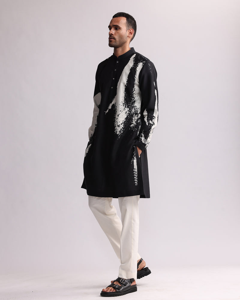 Charcoal Shadow Kurta