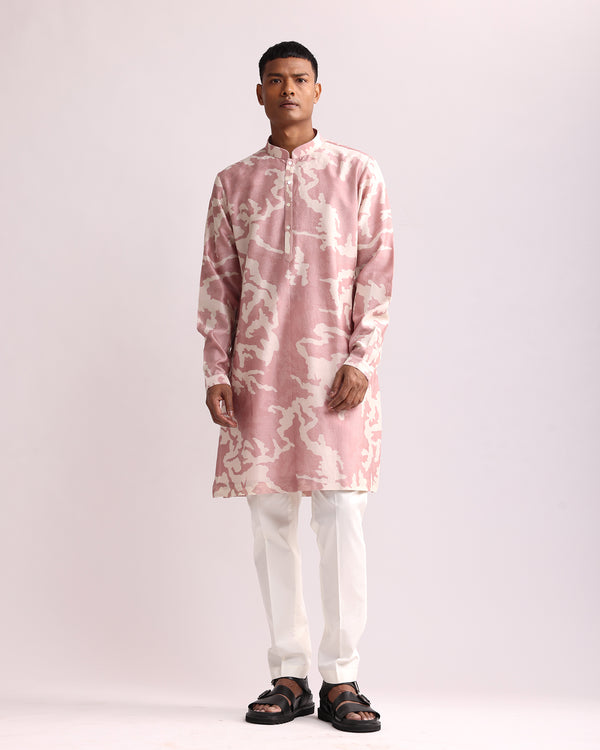 Camouflage Shadow Print Kurta