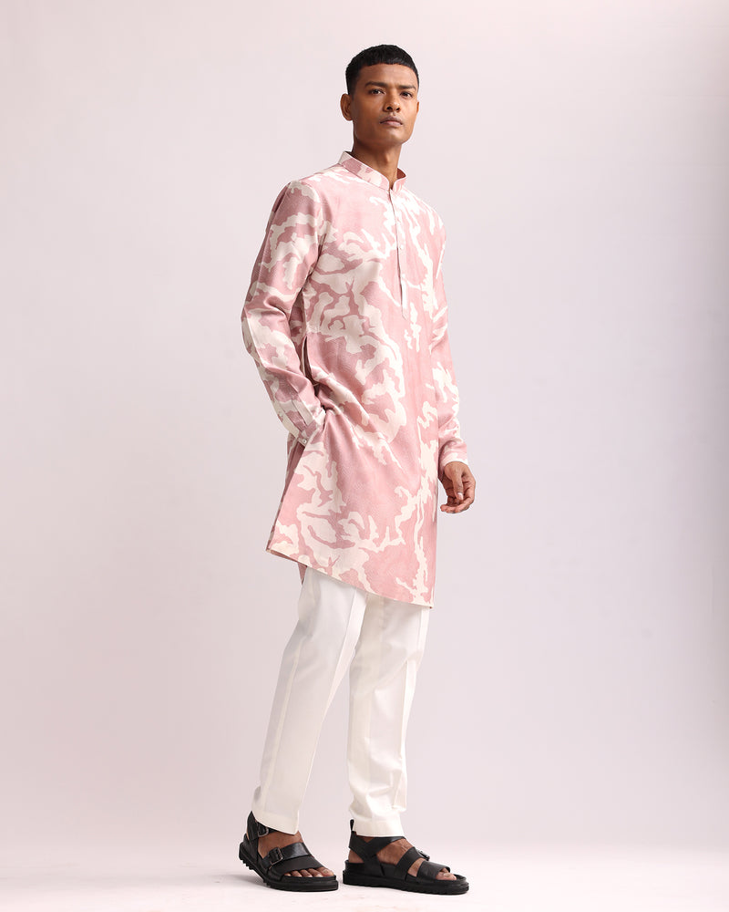 Camouflage Shadow Print Kurta